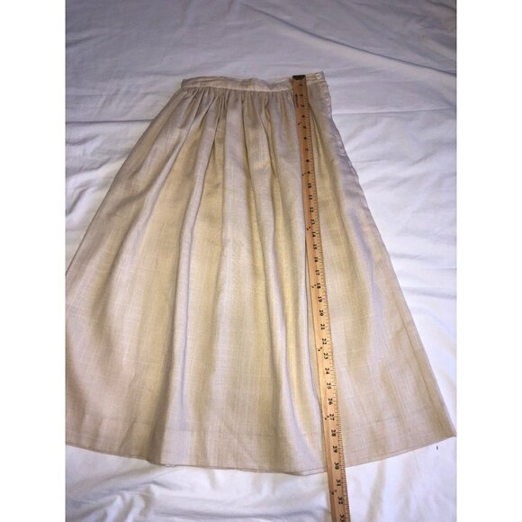 Vintage Set Top Skirt Size S Cream Lace Long Sleeve 80"s Cottagecore Modest USA - Picture 10 of 12